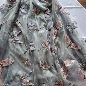 Korean style 2021 Elastic waist Skirt long gauze ball gown skirt